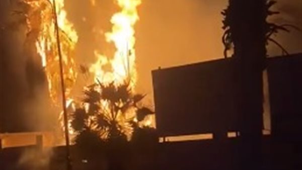 حريقة حديقة حلوان