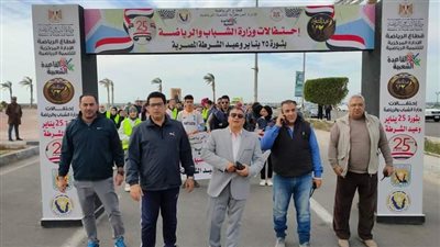 الشباب والرياضة تطلق مسيرة احتفالا بعيد الشرطة وثورة 25 يناير بطور سيناء