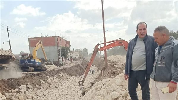 تبطين الترع بالمنوفية