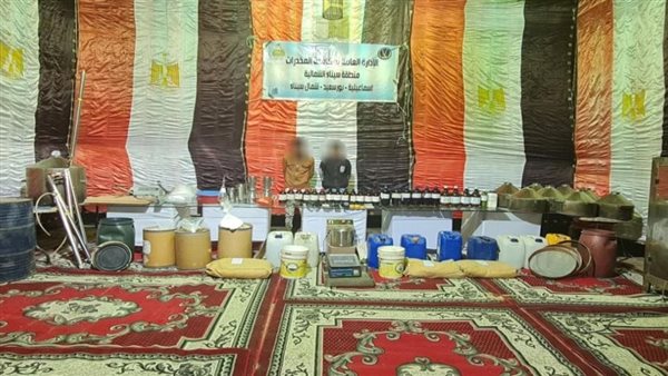 المتهمين والمضبوطات