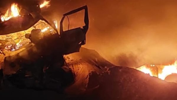 اشتعال السيارة بحادث