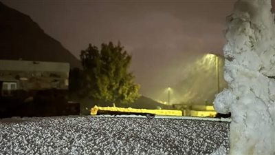 سقوط ثلوج على مدينة سانت كاترين.. وانخفاض درجات الحرارة إلى تحت الصفر 