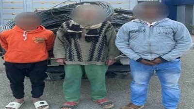 القبض على عصابة سرقت حديد موقع تحت الإنشاء بالقطامية