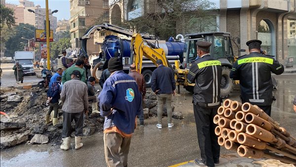 انفجار ماسورة مياه