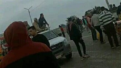 إصابة 7 أشخاص في حادث تصادم سيارتين على الطريق الدولي الساحلي بكفر الشيخ| صور 