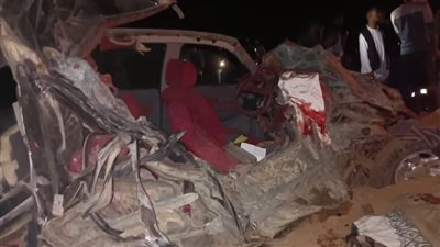 مصرع وإصابة 4 أشخاص في حادث سير على طريق أبو سمبل السياحي بأسوان | أسماء