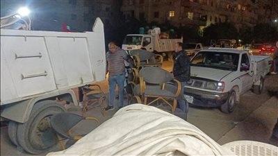 محافظة الجيزة: رفع 3500 حالة تعد وإشغالات للمقاهي والمحال التجارية بـ 3 مناطق 