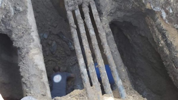 كسر بخط الطرد بقليوب