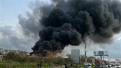 تجدد اشتعال حريق ضخم بمخزن في الغازية جنوب لبنان نتيجة قصف إسرائيلي متواصل منذ الأمس | فيديو 