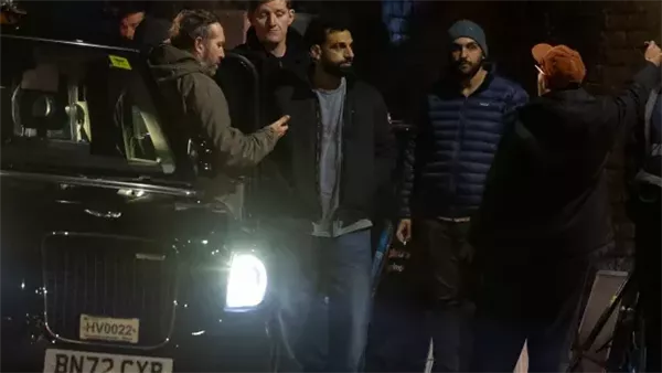 محمد صلاح خلال التصوير