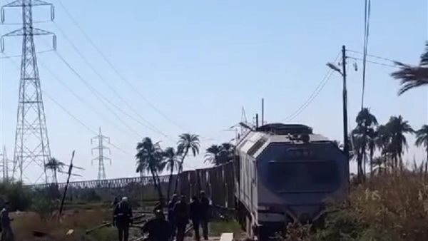 خروج قطار بضائع عن