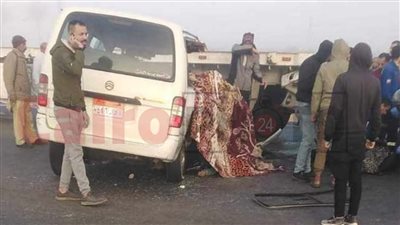 إصابة 6 أشخاص في تصادم سيارتين على طريق سنورس بالفيوم 