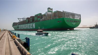 بحمولة 219 ألف طن.. ميناء السخنة يستقبل سفينة الحاويات Ever Goods | صور