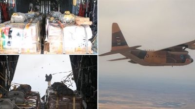 الأردن ينفذ عمليات إنزال جوية لمساعدات إغاثية وغذائية على شمال غزة