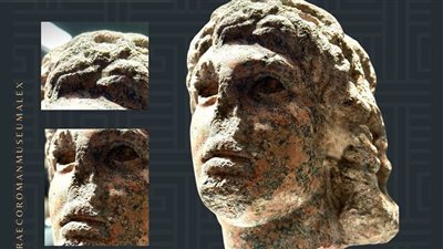 المتحف اليوناني الروماني بالإسكندرية يعرض رأسا من حجر الجرانيت لـ الإسكندر الأكبر