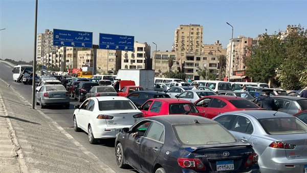 تكدس مروري بكوبري