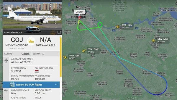 مسار الطائرة