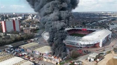 إلغاء مباراة ساوثهامبتون وبريستون بسبب حريق هائل