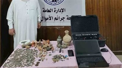  ضبط شخص لحيازته قطع يشتبه فى أثريتها بقصد الإتجار بالغربية