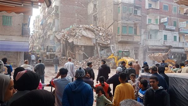 انهيار عقار فى الإسكندرية