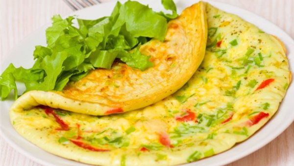 قرص البيض بالخضروات