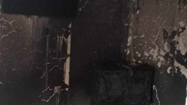 جانب من حريق مصحة