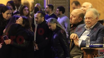 يحيى الفخراني ودنيا وإيمي سمير غانم وعلي الحجار.. حضور كثيف لنجوم الفن في عزاء والدة رانيا فريد شوقي | صور