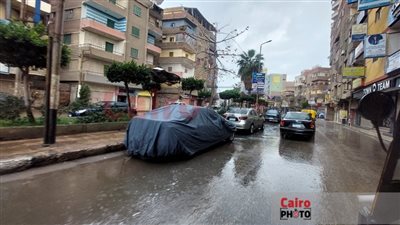 سقوط أمطار غزيرة على الغربية وانتشار سيارات شفط المياه