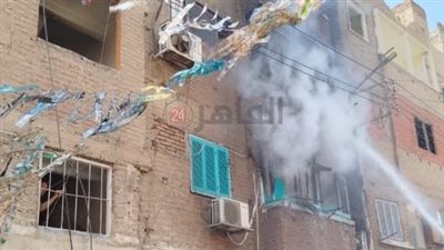بسبب ماس كهربائي.. نشوب حريق داخل عقار بجوار جمعية الشبان المسلمين قنا
