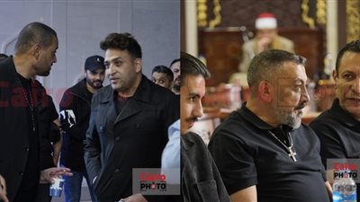 بحضور نصر محروس وتامر حسين.. نجوم الفن يقدمون واجب العزاء في والد محمد يحيى| صور
