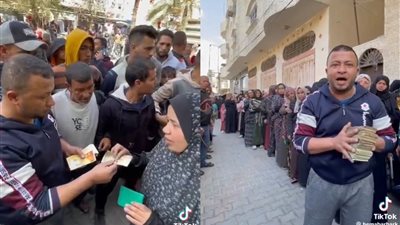 التيك توكر الفلسطيني هيما بربخ يوزع أرباح التيك توك على جموع أهالي غزة