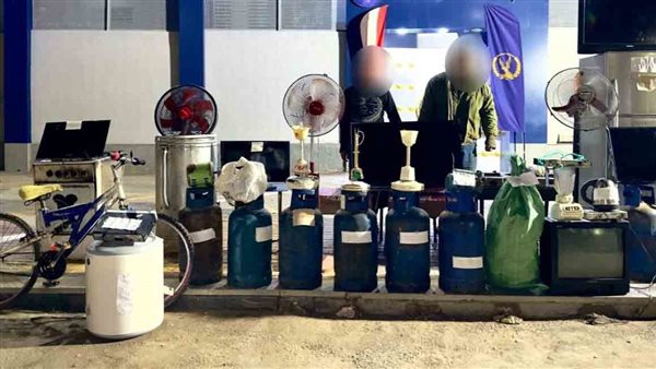 المتهمين والمضبوطات