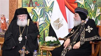 البابا تواضروس يستقبل رئيس دير سانت كاترين