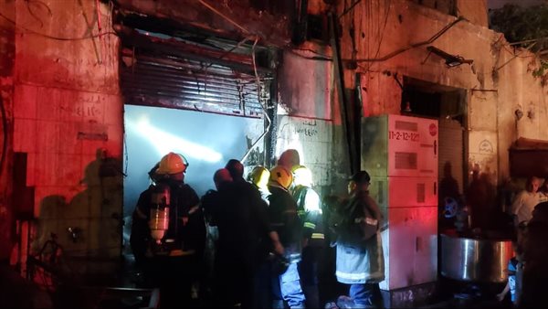 حريق داخل إحدى الورش