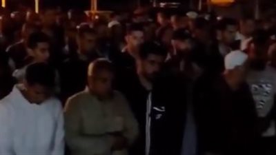 تشييع جنازة شاب صدمه قطار أمام مزلقان الواسطى ببني سويف 