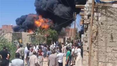 السيطرة على حريق مخزن كاوتش في الفيوم بعد انفجار أسطوانة بوتاجاز