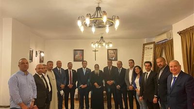 أسقف أكتوبر وأوسيم يستقبل علاء عابد وأحمد دياب ومرشحي مستقبل وطن في الجيزة (صور)