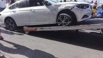 مدير أعمال حمو بيكا يتعرض لحادث تصادم على طريق مارينا (صور)