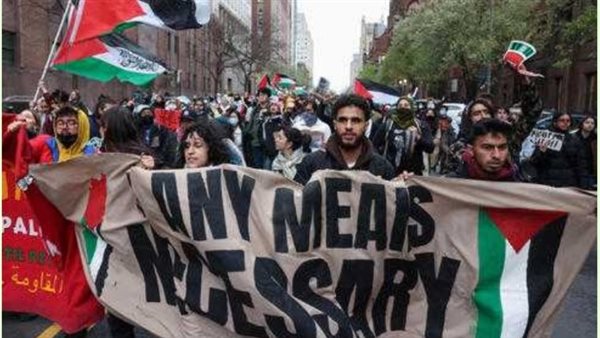 مظاهرات داعمة لفلسطين