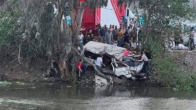 مصرع وإصابة 9 أشخاص في انقلاب سيارة على طريق القاهرة - ميت غمر بالدقهلية