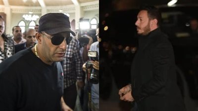 السقا ومصطفى شعبان يرافقان نعش والدة كريم عبد العزيز بسيارة نقل الموتى