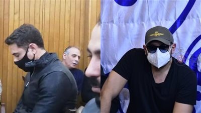 أحمد عز وماجد الكدواني وحلمي وعمرو يوسف يستقبلون المعزين على مقابر والدة كريم عبد العزيز