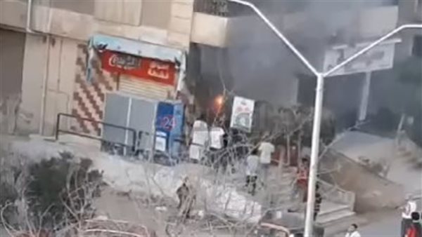حريق محل تجاري بأكتوبر