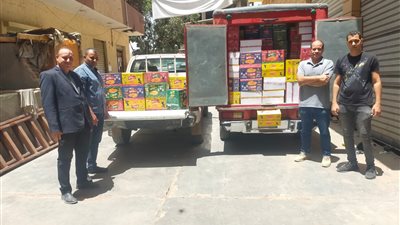 ضبط 375 كرتونة مقرمشات ذرة في حملة تموينية بالفيوم