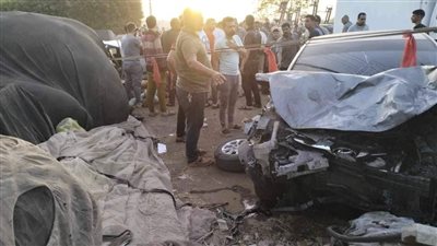 إصابة شخصين في حادث تصادم سيارتين على طريق طنطا - زفتى بالغربية 