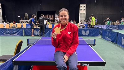 مريم الهضيبي تدخل قائمة أفضل 50 لاعبة بالتصنيف العالمي لتنس الطاولة