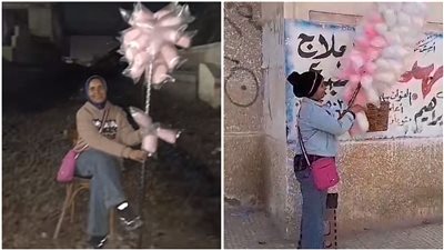 معشوقة الأطفال.. بائعة غزل بنات تجوب شوارع الإسكندرية: لم أتزوج وبصرف على والدتي وإخواتي