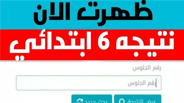 نتيجة الصف السادس