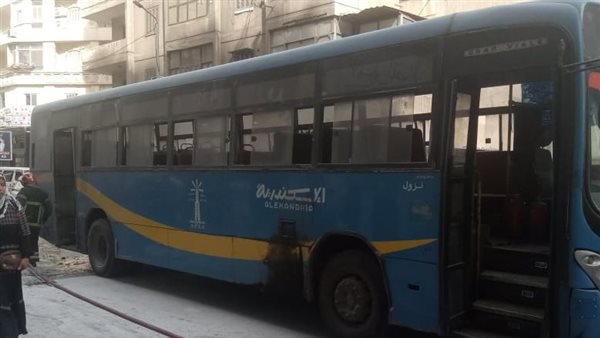 حريق أتوبيس نقل عام