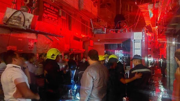 حريق مخزن ملابس 